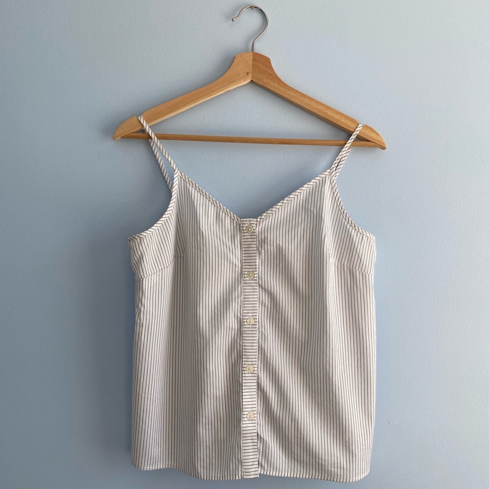 Banana Republic Spaghetti Strap Pinstripe Top